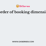 The order of booking dimensions is