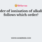 The order of ionisation of alkali group follows which order?