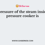 The pressure of the steam inside the pressure cooker is