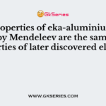 The properties of eka-aluminium predicted by Mendeleev are the same as the properties of later discovered element