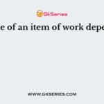 The rate of an item of work depends on