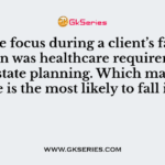 The sole focus during a client’s fact-find session was healthcare