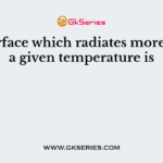 The surface which radiates more heat at a given temperature is