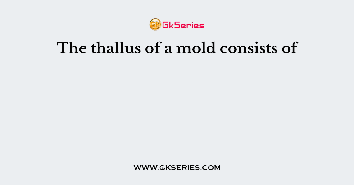 Q. The thallus of a mold consists of