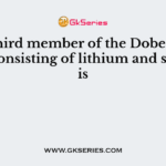 The third member of the Dobereiner triad consisting of lithium and sodium is