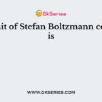 The unit of Stefan Boltzmann constant is