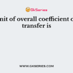 The unit of overall coefficient of heat transfer is
