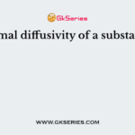 Thermal diffusivity of a substance is
