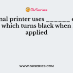 Thermal printer uses ______ coated paper, which turns black when heat is applied