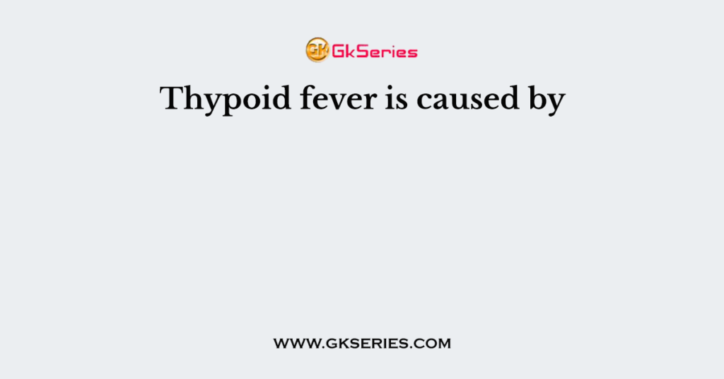 Thypoid fever is caused by