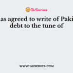 U.S. has agreed to write of Pakistan’s debt to the tune of