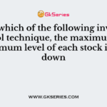Under which of the following inventory control technique, the maximum and minimum level of each stock is laid down
