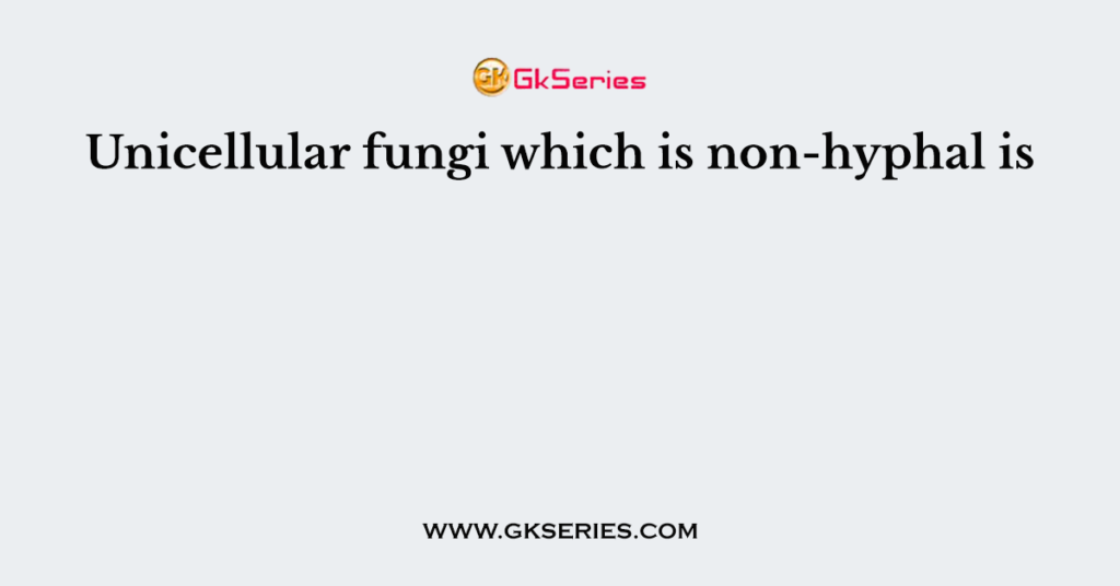 Unicellular fungi which is non-hyphal is