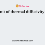Unit of thermal diffusivity is