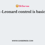 Ward-Leonard control is basically a