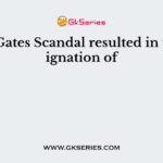 Water Gates Scandal resulted in the resignation of
