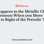 What Happens to the Metallic Character of Elements When you Move from LLeft to Right of the Periodic Table?