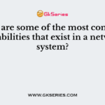 What are some of the most common vulnerabilities that exist in a network or system?