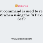 What command is used to reset a MODEM when using the "AT Command Set"?
