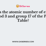 What is the atomic number of element of period 3 and group 17 of the Periodic Table?
