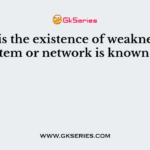 What is the existence of weakness in a system or network is known as?
