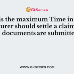 What is the maximum Time in which the insurer should settle a claim when all documents are submitted?