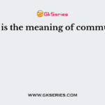 What is the meaning of community?