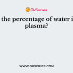 What is the percentage of water in blood plasma?