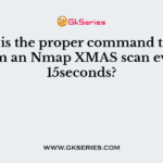 What is the proper command to perform an Nmap XMAS scan every 15seconds?