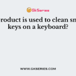What product is used to clean smudged keys on a keyboard?