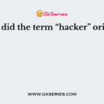 Where did the term “hacker” originate?