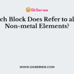 Which Block Does Refer to all the Non-metal Elements?