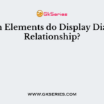 Which Elements do Display Diagonal Relationship?