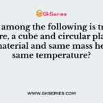 Which among the following is true of a sphere, a cube and circular plate of same material and same mass heated to same temperature?