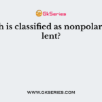 Which is classified as nonpolar covalent?