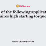 Which of the following application requires high starting torque ?