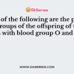 Which of the following are the possible blood groups of the offspring of the parents with blood group O and AB?