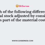 Which of the following difference in material stock adjusted by considering as part of the material cost?