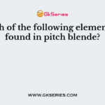 Which of the following elements are found in pitch blende?