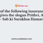 Which of the following insurance companies gives the slogan Prithvi, Agni, Jal, Akash - Sab ki Surakhsa Hamare Paas?