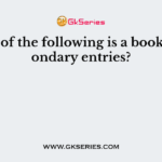 Which of the following is a book of secondary entries?
