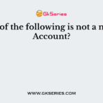 Which of the following is not a nominal Account?