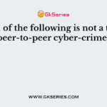 Which of the following is not a type of peer-to-peer cyber-crime?