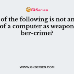 Which of the following is not an example of a computer as weapon cyber-crime?