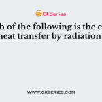 Which of the following is the case of heat transfer by radiation?