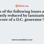 Which of the following losses are significantly reduced by laminating the core of a D.C. generator ?