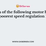Which of the following motor has the poorest speed regulation ?