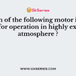 Which of the following motor is preferred for operation in highly explosive atmosphere ?