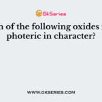 Which of the following oxides is amphoteric in character?