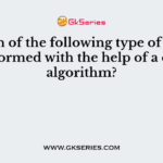 Which of the following type of text is transformed with the help of a cipher algorithm?